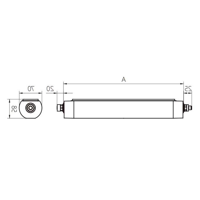 Power 27W, size A=650 mm x 70 mm, MQAL-48-LDD, A70301